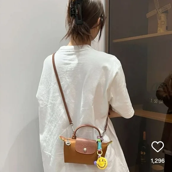 Longchamp Cognac Color Mini Bag with Removable Strap NWT - Picture 6 of 6